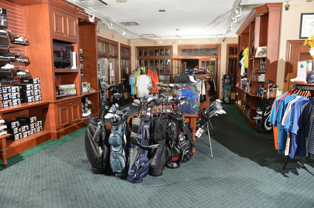 Inside of Proshop golf equipment and apparel 